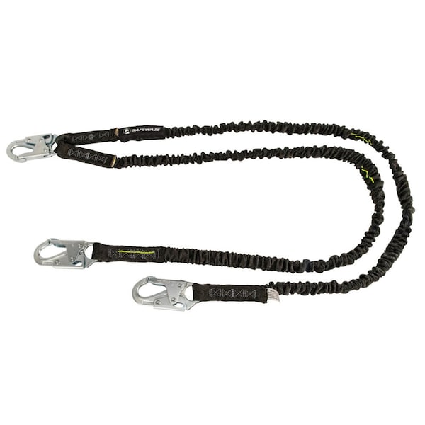 Safewaze PRO 6' Internal Energy Absorbing Lanyard: Dual Leg, Snap Hooks FS581 - main